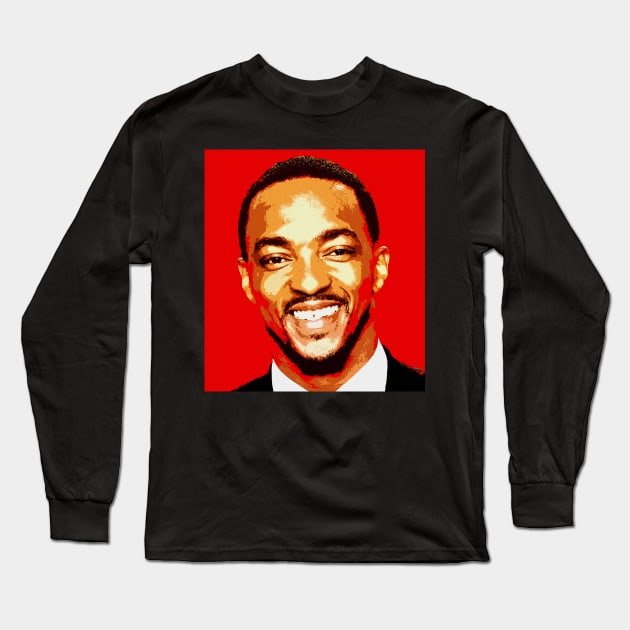 Anthony Mackie Long Sleeve T-Shirt by oryan80